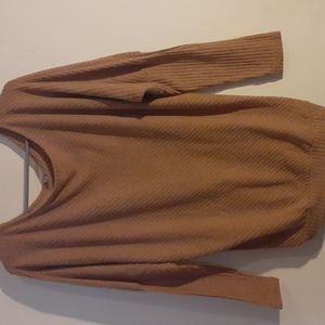 Brown Wide-neck Sweater